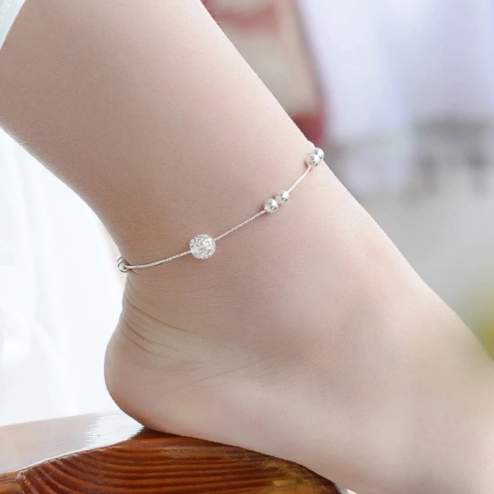 🌟 Dainty Anklet Chain Sterling Silver 925